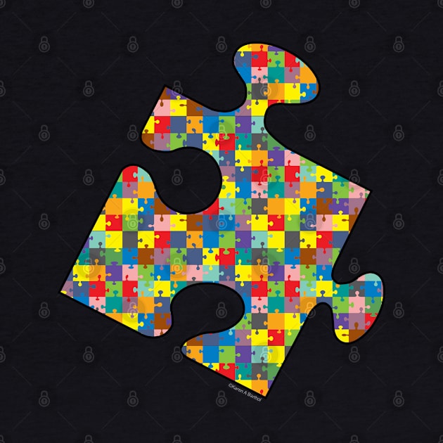 Jigsaw Patterned Jigsaw Piece by Barthol Graphics